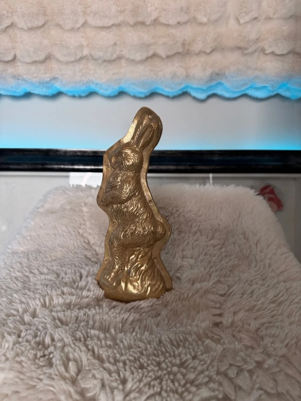 Gold Rabbit Sculpture - Picture 9 of 11